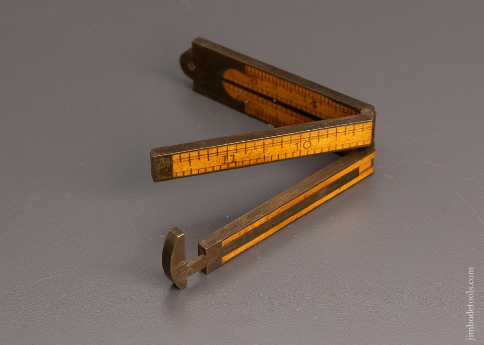 Rare H. CHAPIN No. 73 Boxwood 4 Fold Caliper Rule - 98281