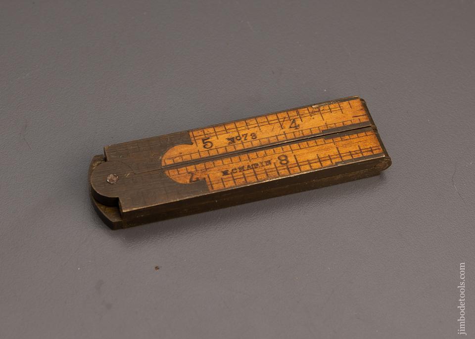 Rare H. CHAPIN No. 73 Boxwood 4 Fold Caliper Rule - 98281