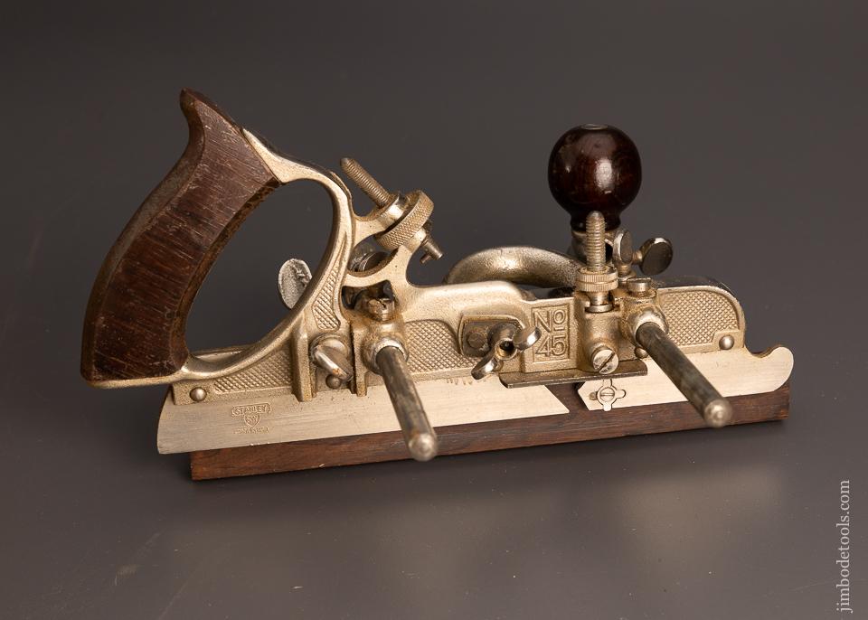 STANLEY No. 45 Combination Plane 100% COMPLETE in Original Box  - 98288