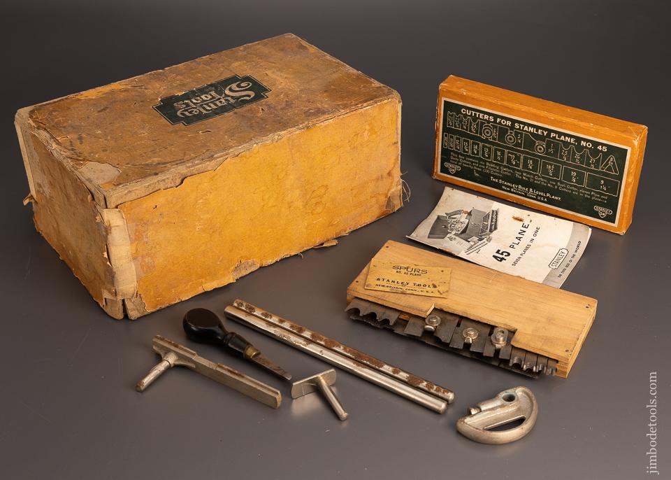 STANLEY No. 45 Combination Plane 100% COMPLETE in Original Box  - 98311