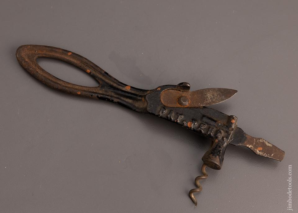 Rare Patented Combination Tool Hammer, Screwdriver, etc. 7 1/4 Inch - 98328