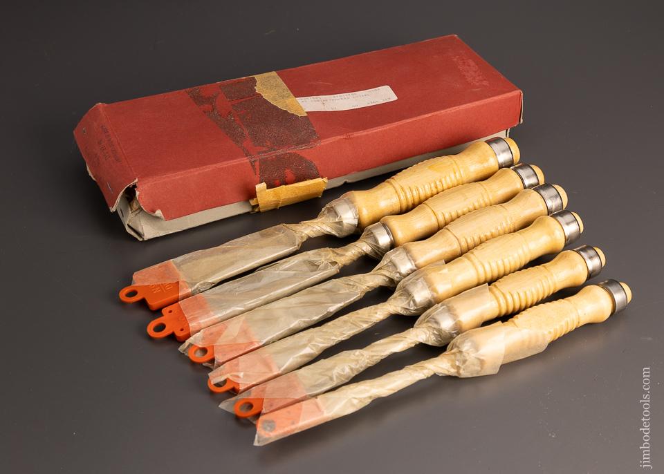 BRACHT Mint Set of 6 Cabinet Maker’s Bevel Edge Chisels Mint in Box - 98357