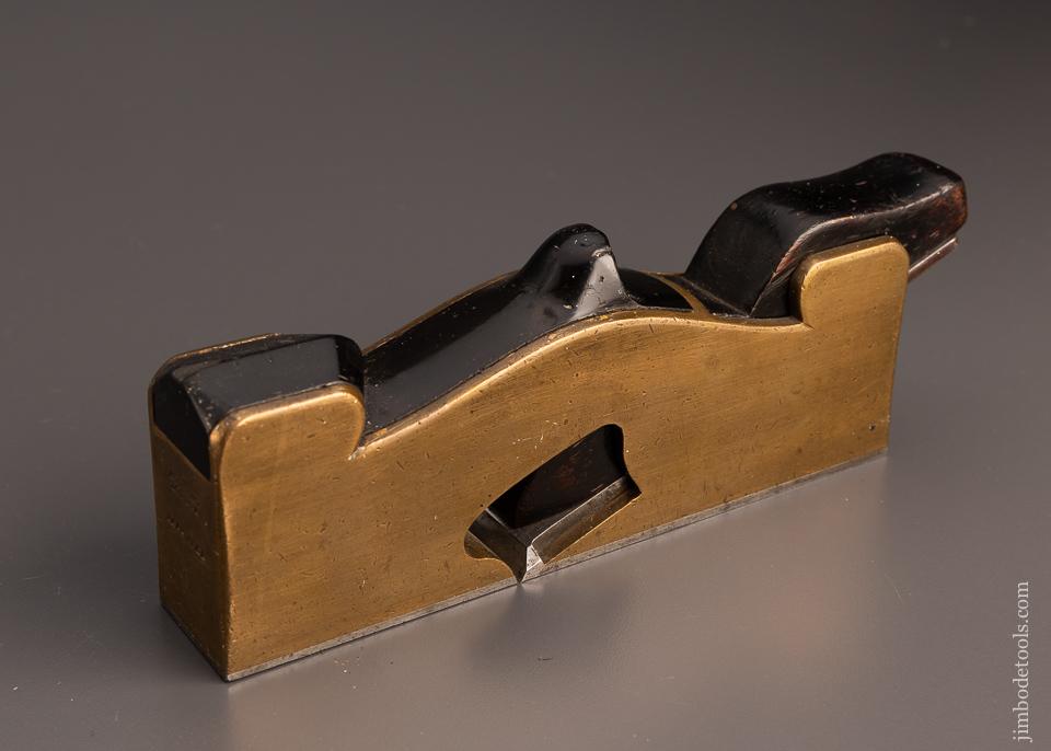 Rare HOLLAND LONDON IMPROVED Gunmetal and Ebony Shoulder Plane - 98367