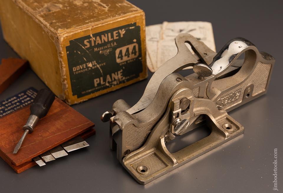 STANLEY No. 444 Dovetail Plane Near Mint in Box - 98383