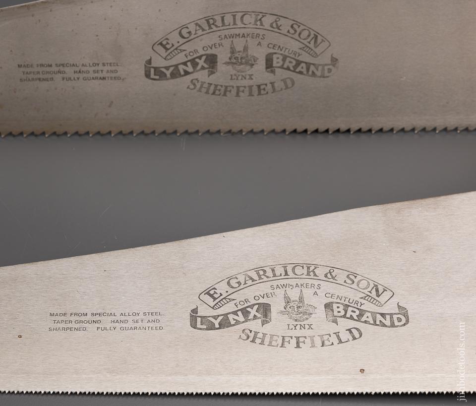 Near Mint Pair GARLICK & SON Hand Saws - 98385