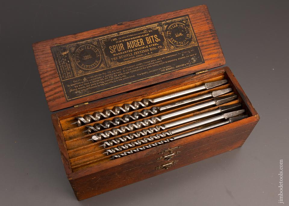 Complete Set of Fine 13 RUSSELL JENNINGS Auger Bits in Original Three Tiered Box - 98393