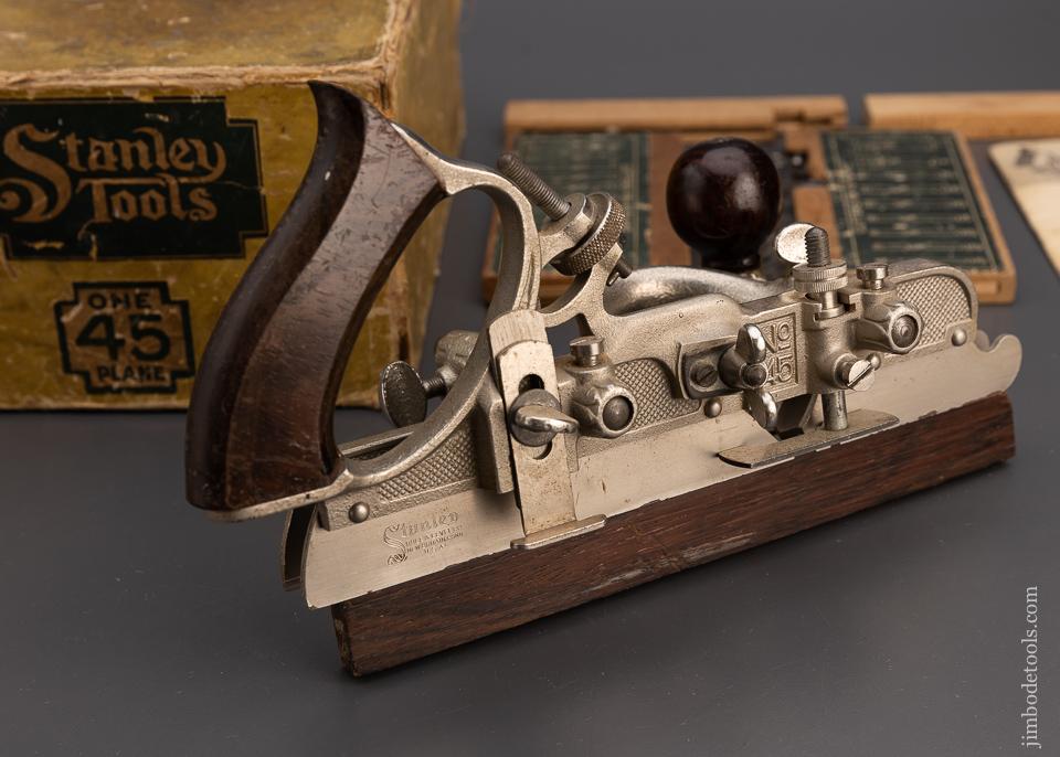STANLEY No. 45 Combination Plane 100% COMPLETE in Original Box - 98393