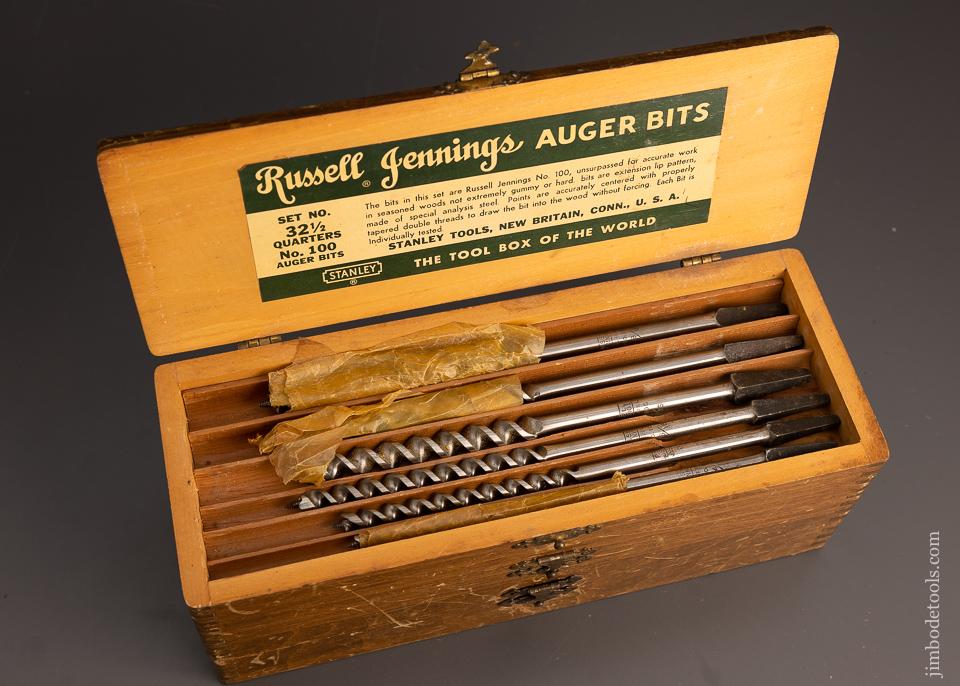 Complete Set of Extra Fine 13 RUSSELL JENNINGS Auger Bits in Original Three Tiered Box - 98394