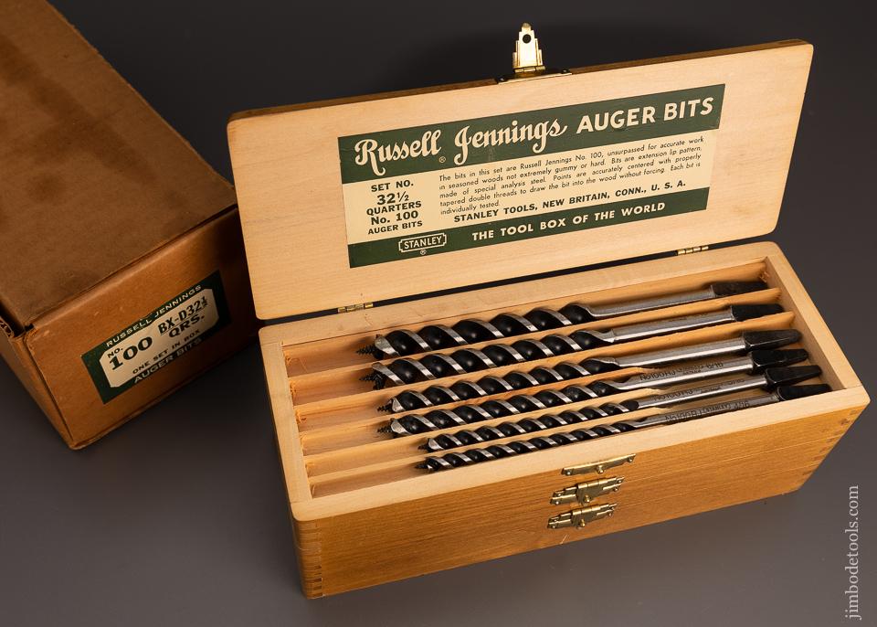 Mint in Box RUSSELL JENNINGS Auger Bits in Original Three Tiered Box with Outer Box - 98401