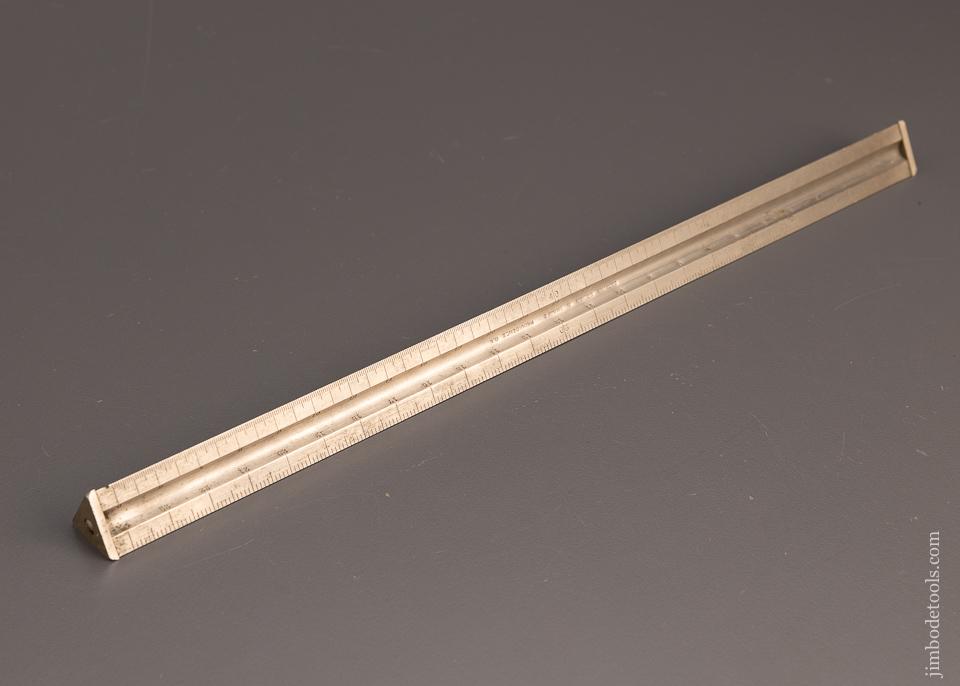 DARLING BROWN & SHARPE No. 73 Triangle 12 Inch Rule German Silver Extra Fine - 98477