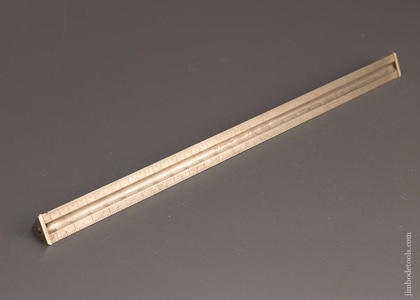 DARLING BROWN & SHARPE No. 73 Triangle 12 Inch Rule German Silver Extra Fine - 98477