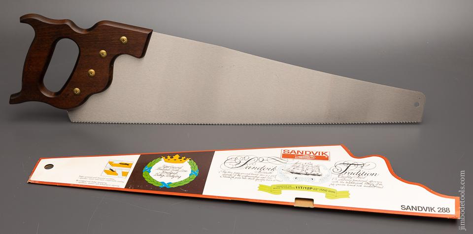 Mint in Box SANDVIK No. 288 Hand Saw - 98489