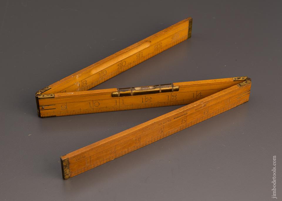 Extra Fine LUFKIN No. 2062 Boxwood 3 Fold Rule with Level - 98509