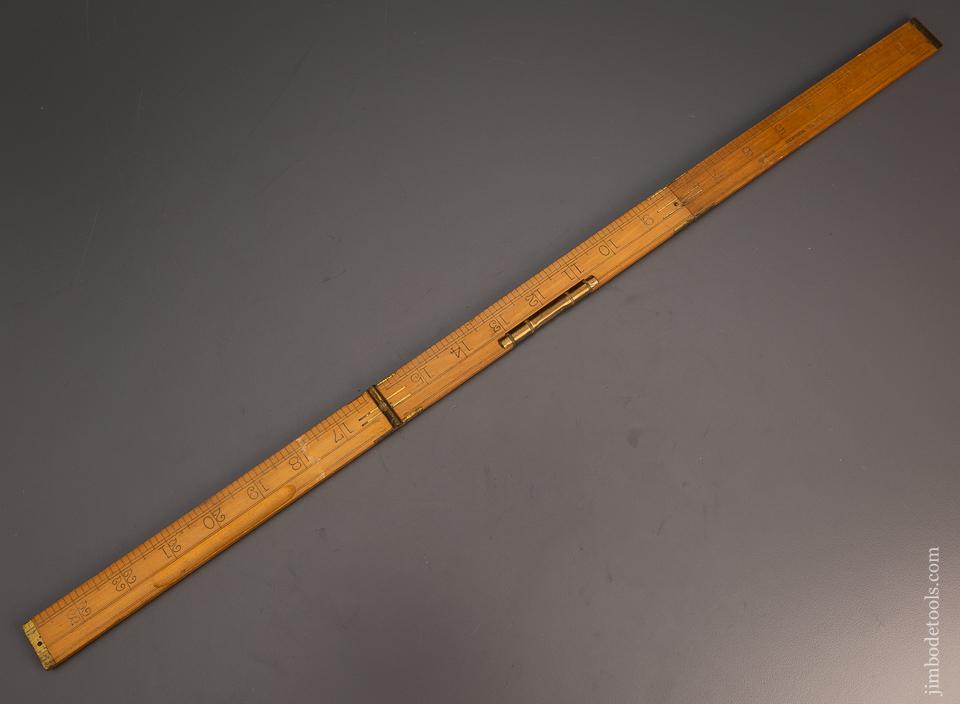 Extra Fine LUFKIN No. 2062 Boxwood 3 Fold Rule with Level - 98509