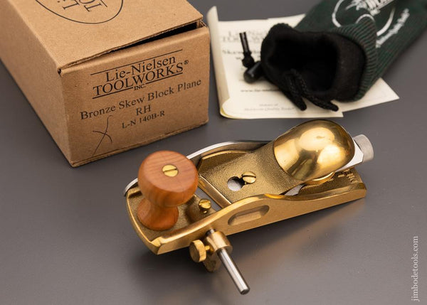 LIE NIELSEN No. 140B-R Bronze Skew Block Plane Mint in Box - 98530