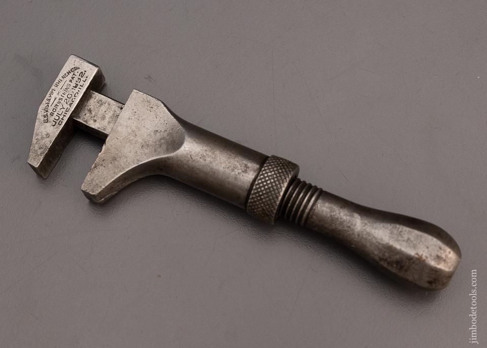 Rare 4 7/8 Inch BORNSTEIN PATENT Quick Adjust Wrench 1892 - 98562