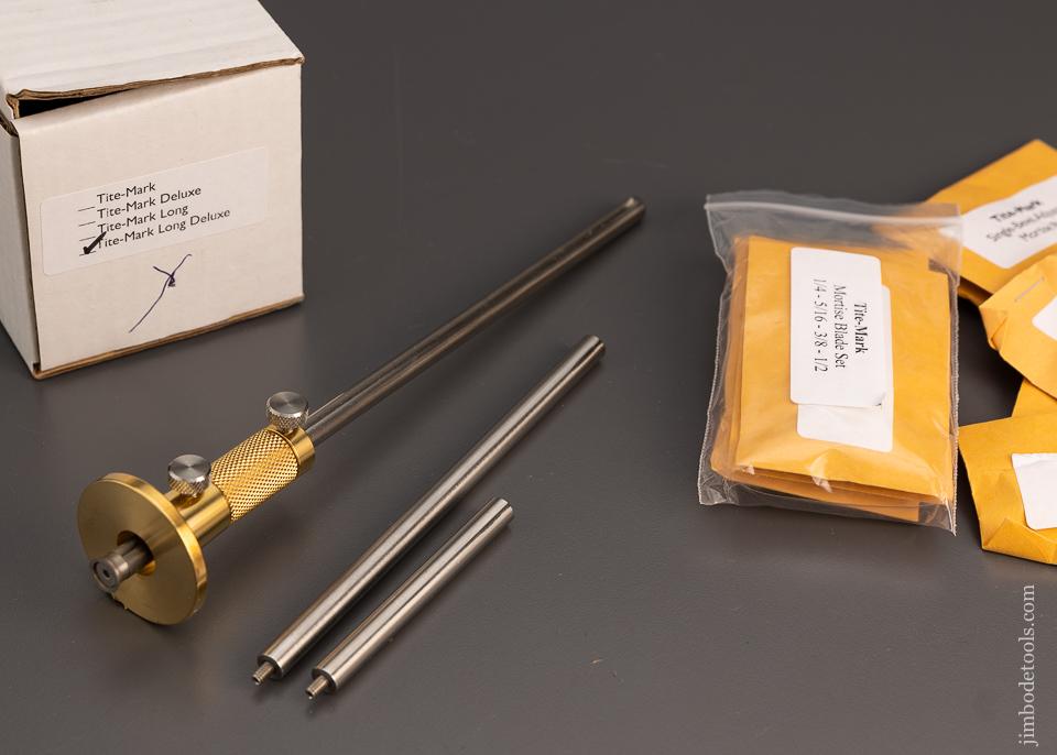 LIE NIELSEN Glen-Drake Tite-Mark Long Deluxe Mortise Gauge Set Mint in Box - 98573