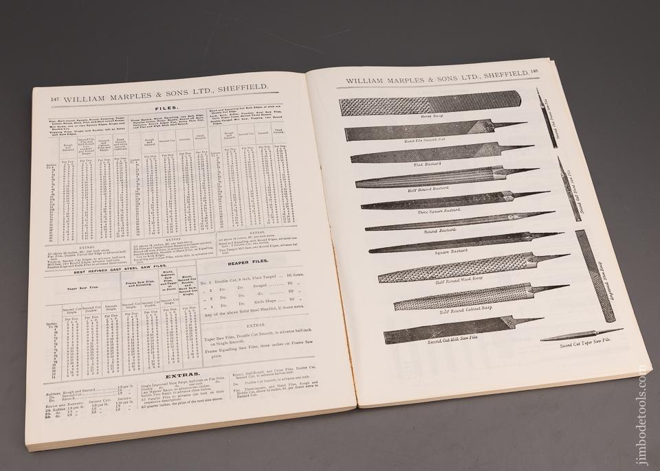 Reprinted Book: “Price List William Marples & Sons Limited Sheffield” - 98598