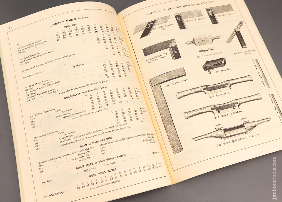 Reprint: MATHIESON & SONS, SARACEN TOOL WORKS Price List 1899 - 98599