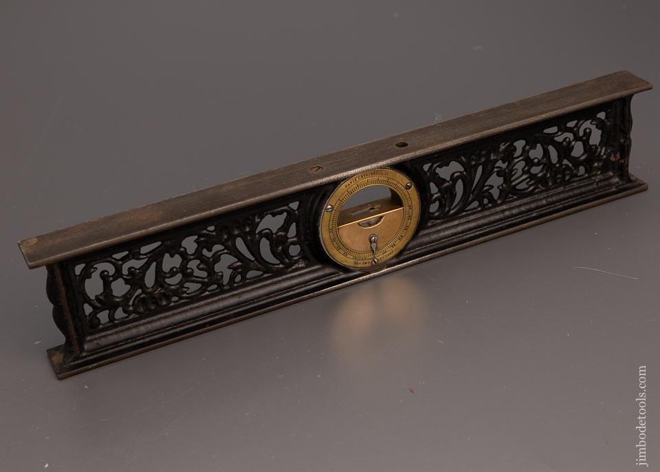 Perfect DAVIS PATENT Ornate Inclinometer Level 12 Inch 1867 PATENT - 98628