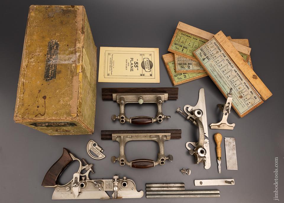 Perfect STANLEY No. 55 Combination Plane in Original Box 100% Complete - 98642