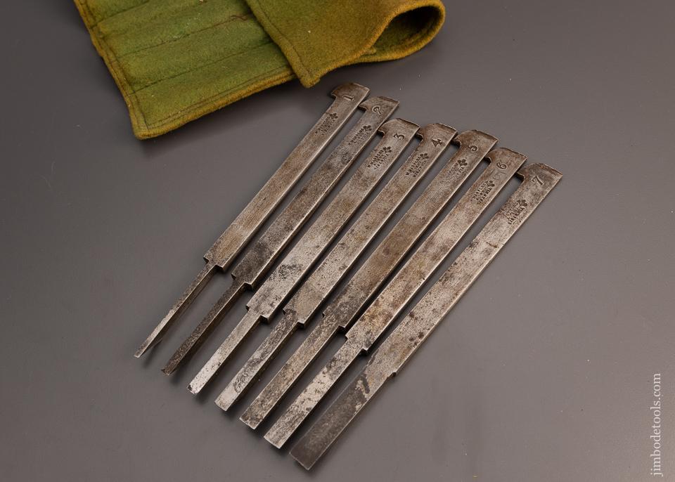 Set of 7 Plow Plane Irons MARPLES - 98658
