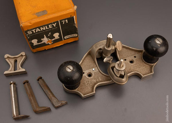 100% Complete STANLEY No. 71 Router Plane in Original Box-  98661