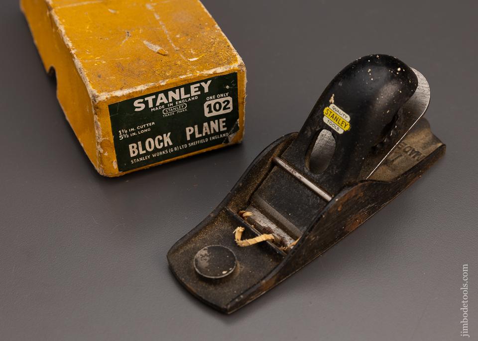 STANLEY No. 102 Block Plane Near Mint in Box - 98678