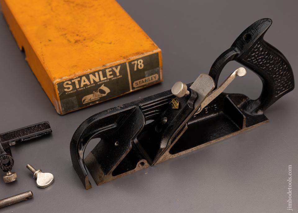 STANLEY No. 78 Duplex, Rabbet, and Filletster Plane 100% COMPLETE in Original Box - 98679