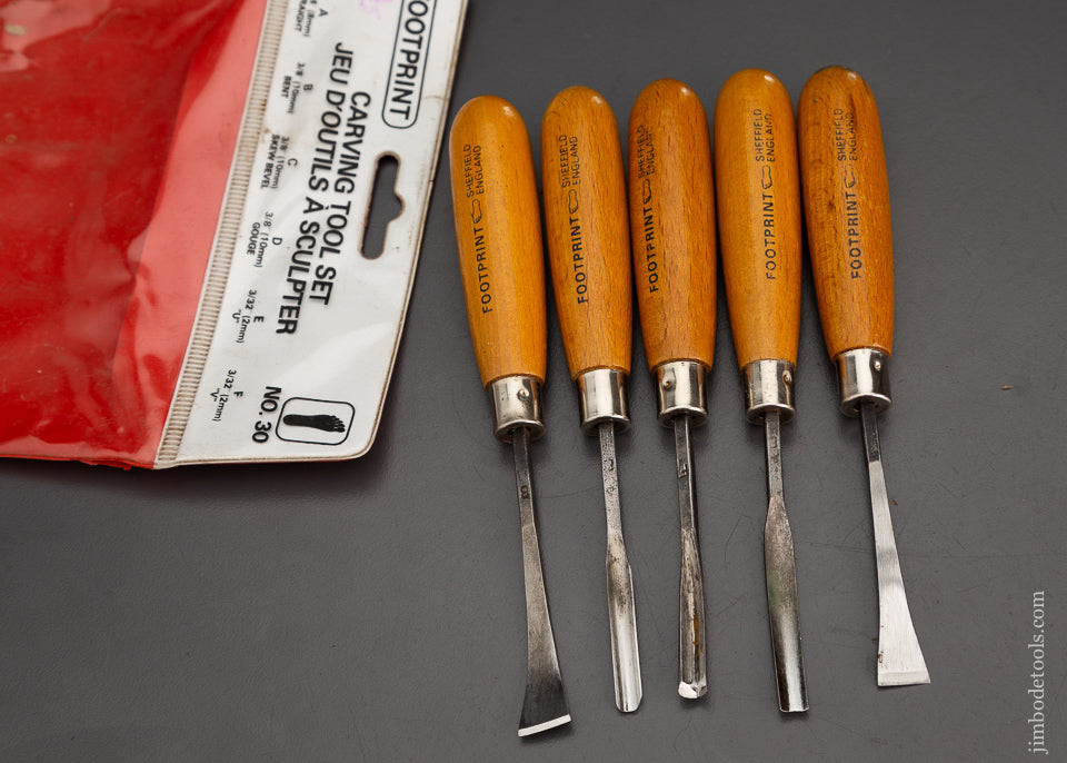 5 Piece FOOTPRINT No. 30 Carving Tools - 98703