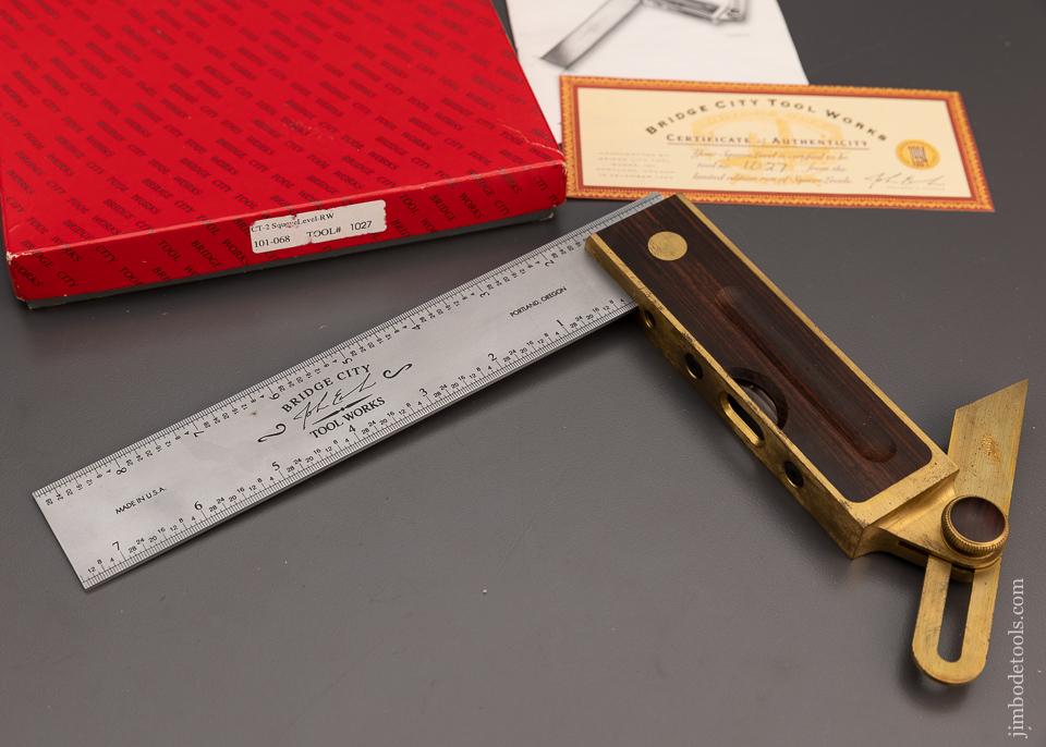  BRIDGE CITY TOOL WORKS CT-2 Rosewood Squevel in Original Box - 98712