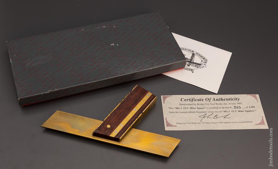 BRIDGE CITY TOOL WORKS MS-3 Miter Square in Original Box - 98731