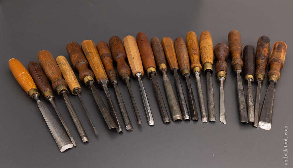 20 Good Carving Chisels Assorted Makers - 98777