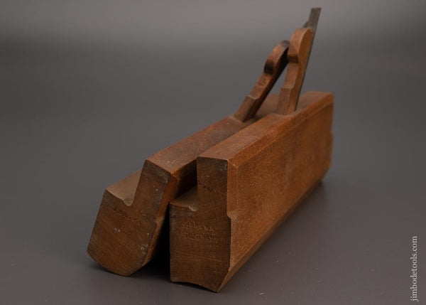 Crisp Skewed Pair of Hollow & Round Planes by H.A. HOBDAY TOOL MERCHANT CHATHAM - 98781