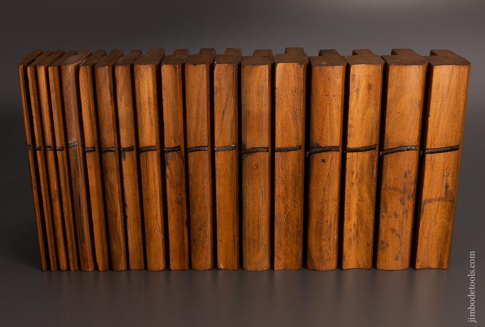 Fine Odd-Numbered Set of 18 Hollow & Round Molding Planes - 98786