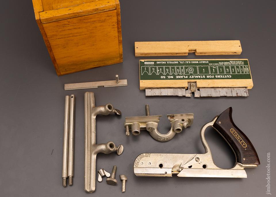 100% Complete STANLEY No. 50 Plane Near Mint in Custom Box - 98816