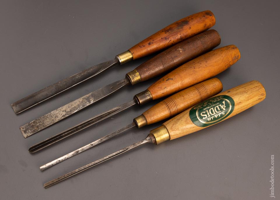 5 ADDIS Carving Chisels - 98820