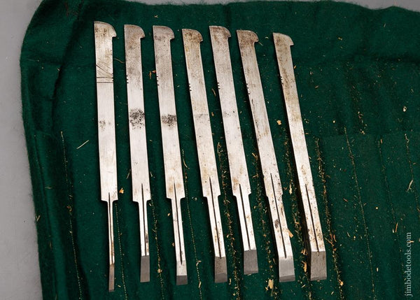 Fine Set of 7 Plow Plane Irons ONIONS & CO. - 98822