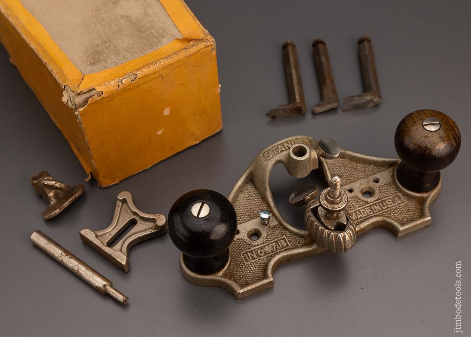 100% Complete STANLEY No. 71 Router Plane in Original Box RARE Rosewood Knobs! -  98882