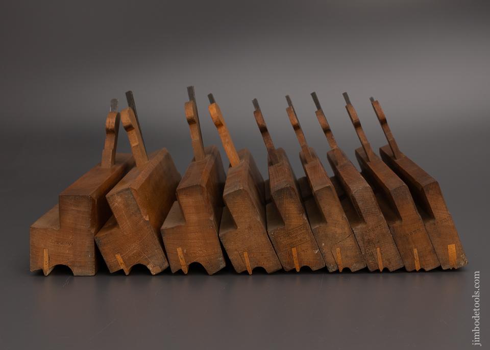 Extra Fine Set of 9 Side Bead Moulding Planes by H.A. HOBDAY TOOL MERCHANT CHATHAM - 98888