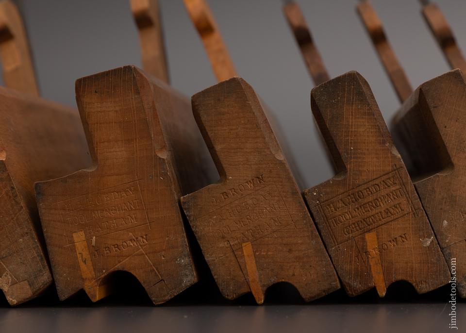 Extra Fine Set of 9 Side Bead Moulding Planes by H.A. HOBDAY TOOL MERCHANT CHATHAM - 98888