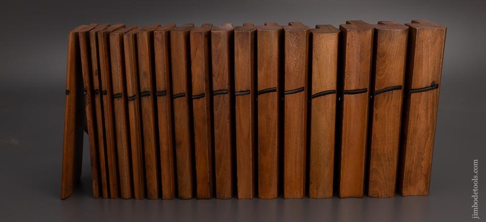 Fine Set of 18 Skewed Hollow & Round Planes by VARVILL - 98939