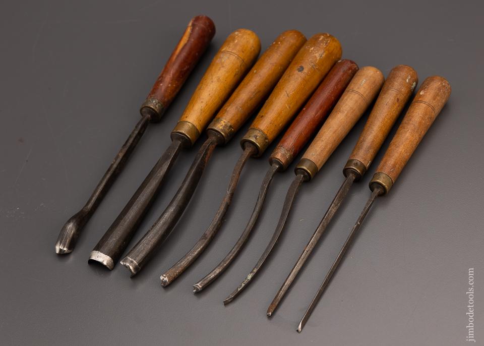 Set of 8 BUCK BROS. Carving Chisels - 99048