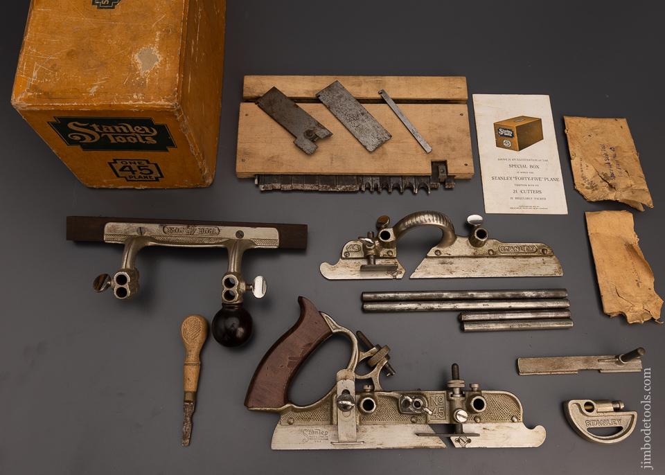 Extra Fine STANLEY No. 45 Combination Plane 100% COMPLETE in Original Box - 99097