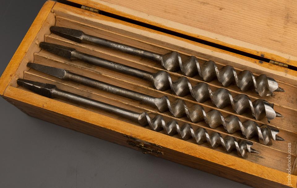 Complete Set of 13 RUSSELL JENNINGS Auger Bits in Original Three Tiered Box Fine - 99104