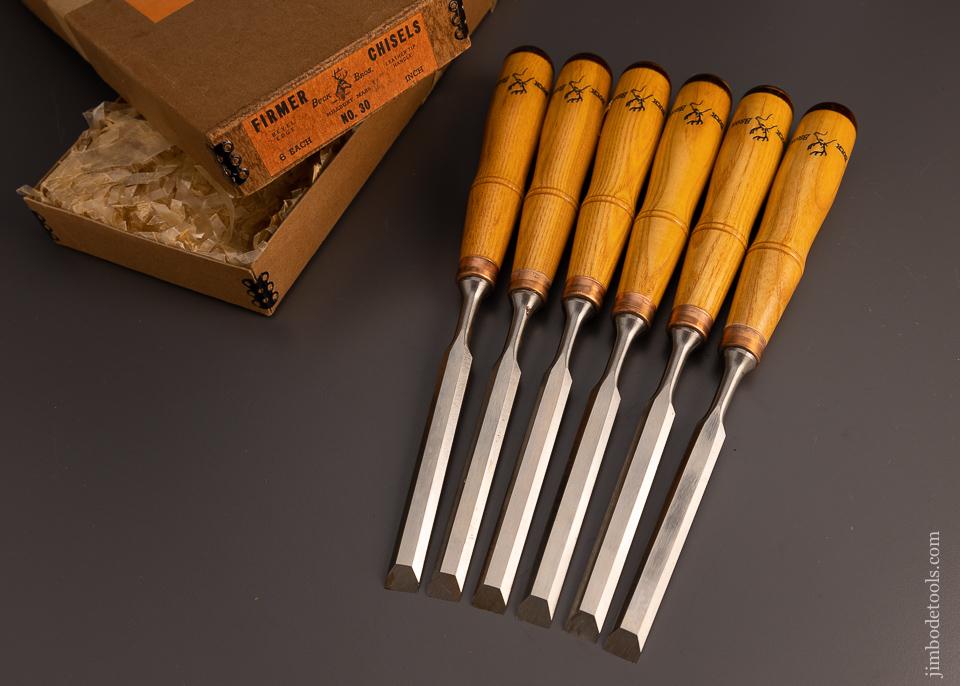 Dead Mint in Box BUCK BROS. 1/2 Inch Firmer Chisels (6) - 99242