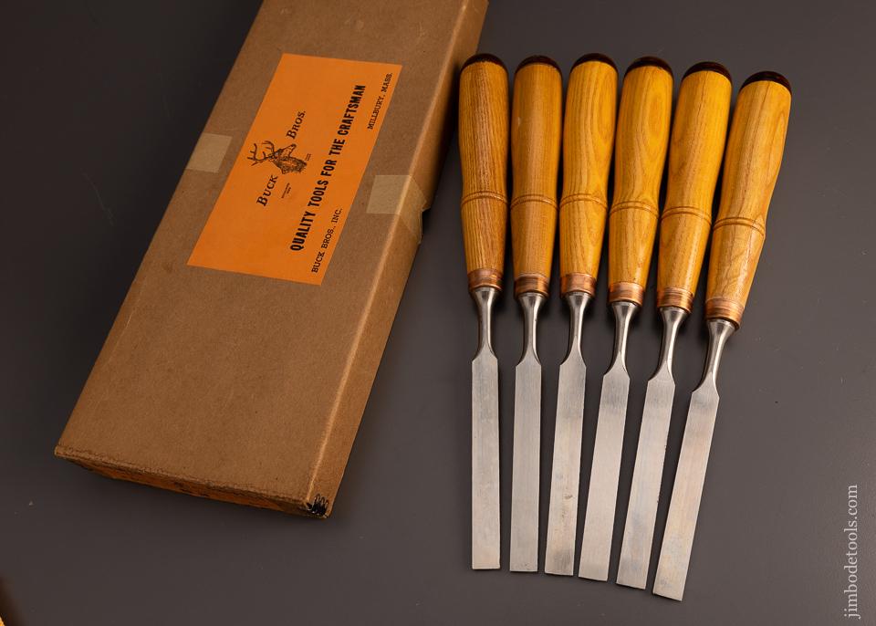 Dead Mint in Box BUCK BROS. 1/2 Inch Firmer Chisels (6) - 99242