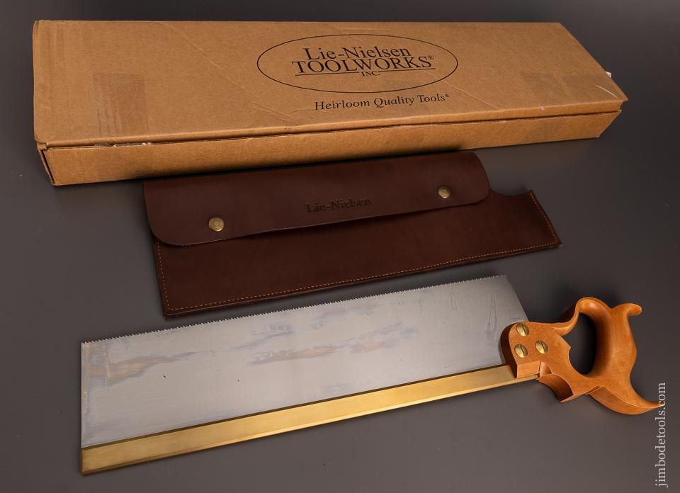 LIE NIELSEN 16 Inch Tapered Tenon Saw with Leather Sheath Mint in Box - 99243