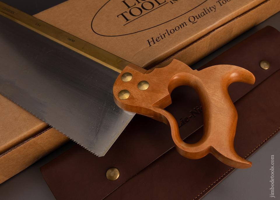 LIE NIELSEN 16 Inch Tapered Tenon Saw with Leather Sheath Mint in Box - 99243