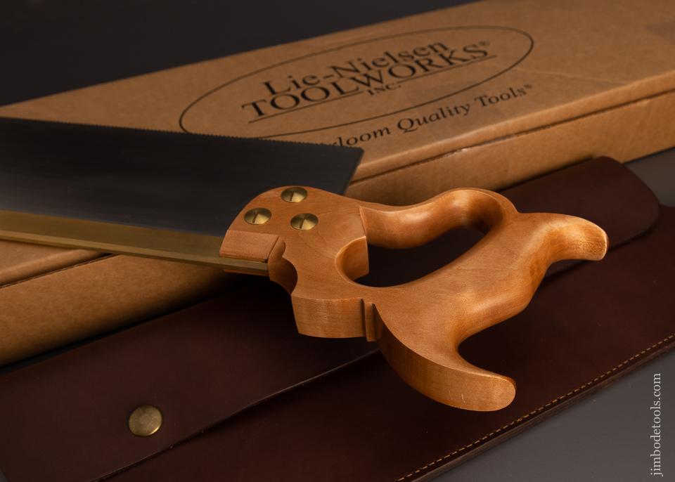 LIE NIELSEN 16 Inch Tapered Tenon Saw with Leather Sheath Mint in Box - 99243